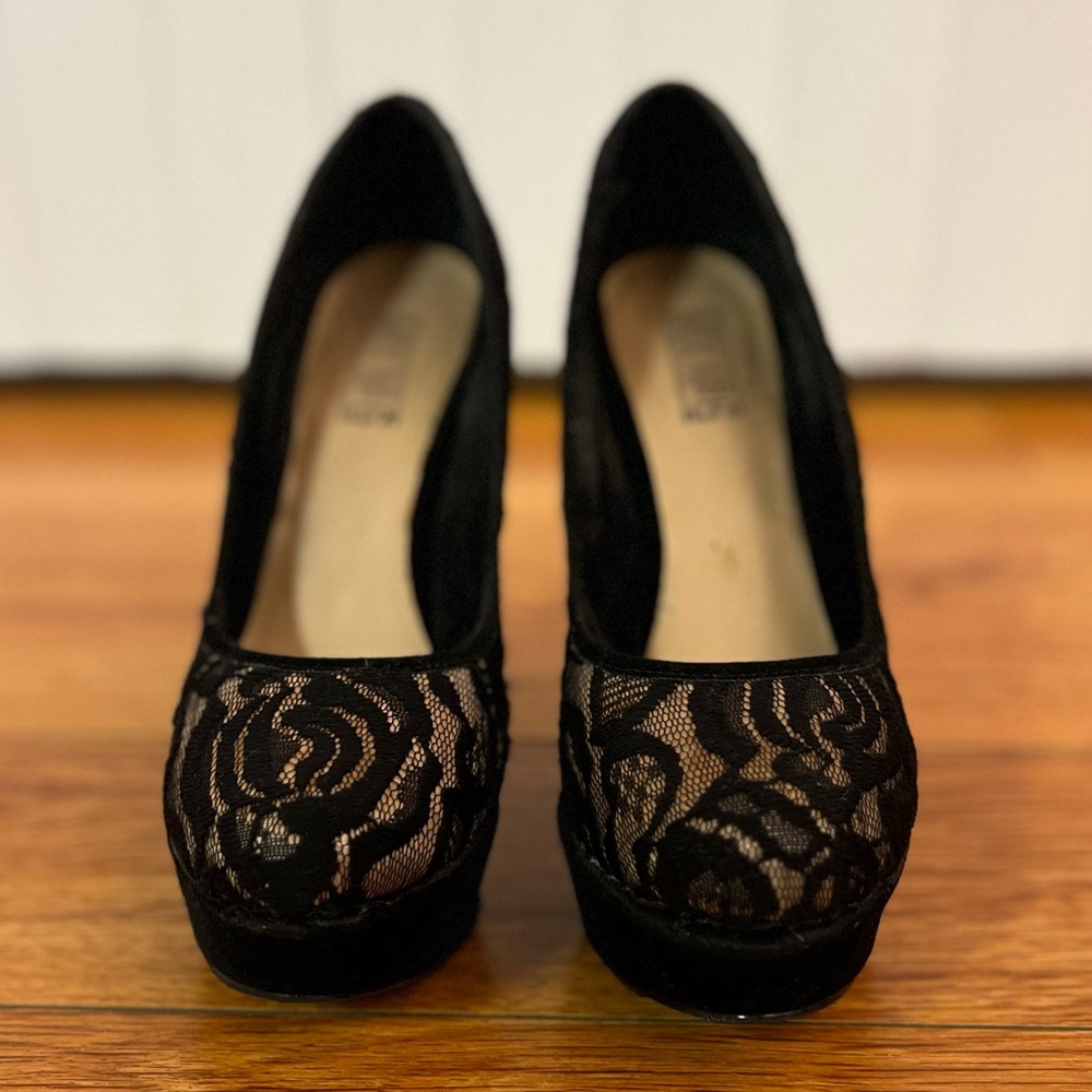 Mix No6 Black Lacey Heels